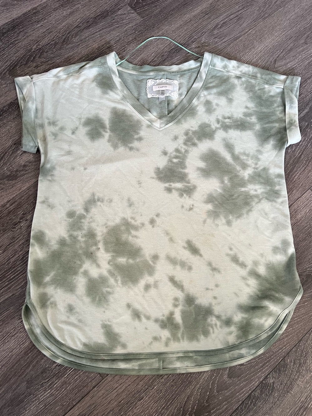 CUPIO Green Tie Dye Shirt